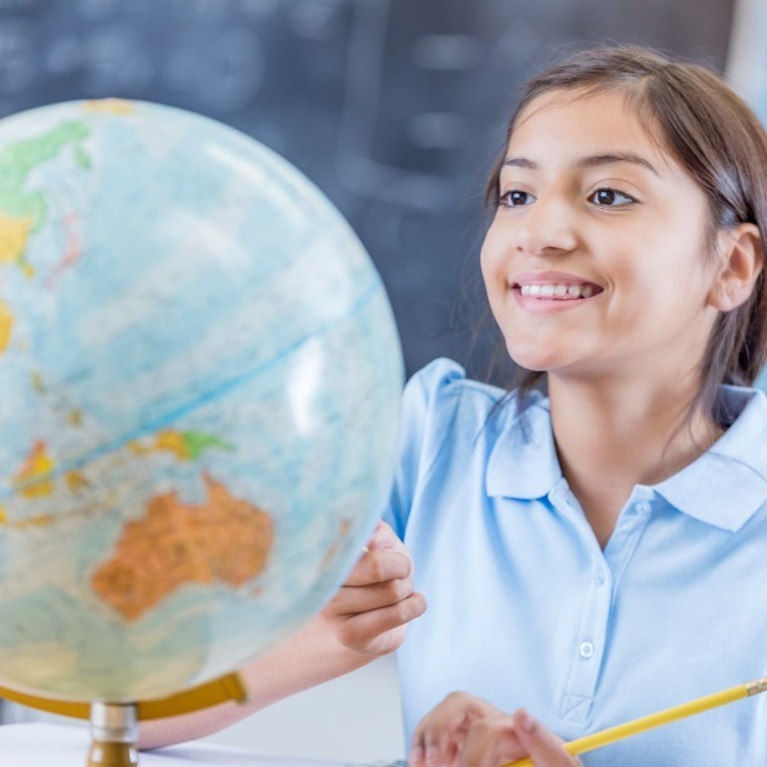 Children learning modern foreign languages at school